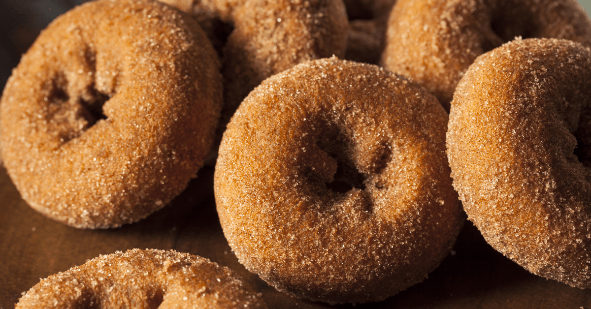 Sugared Apple Cider Donuts with Cinnamon