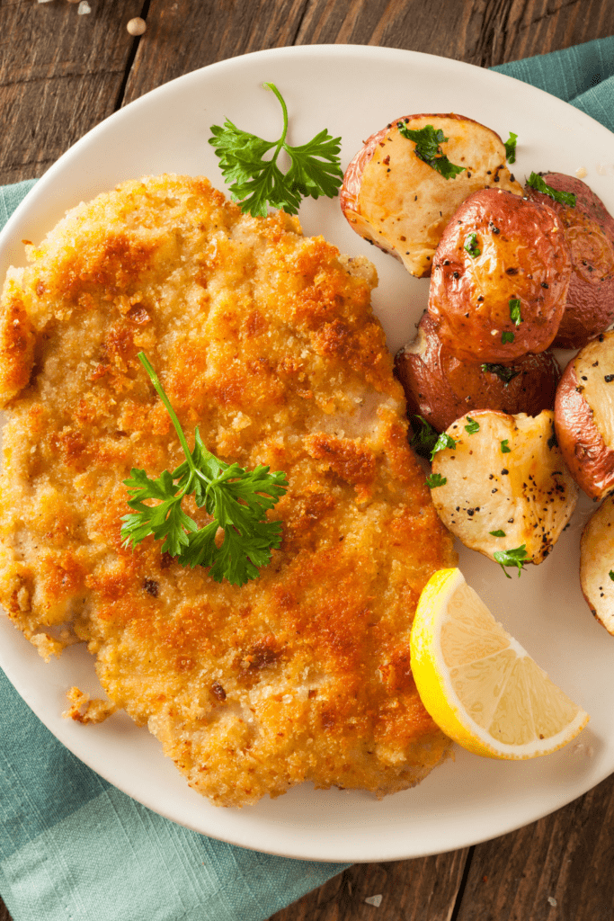 Breaded Chicken With Potatoes