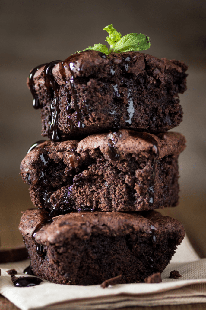 Chocolate Brownies With Melted Chocolate Pin