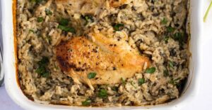 Easy Homemade No-Peek Chicken with Rice Casserole