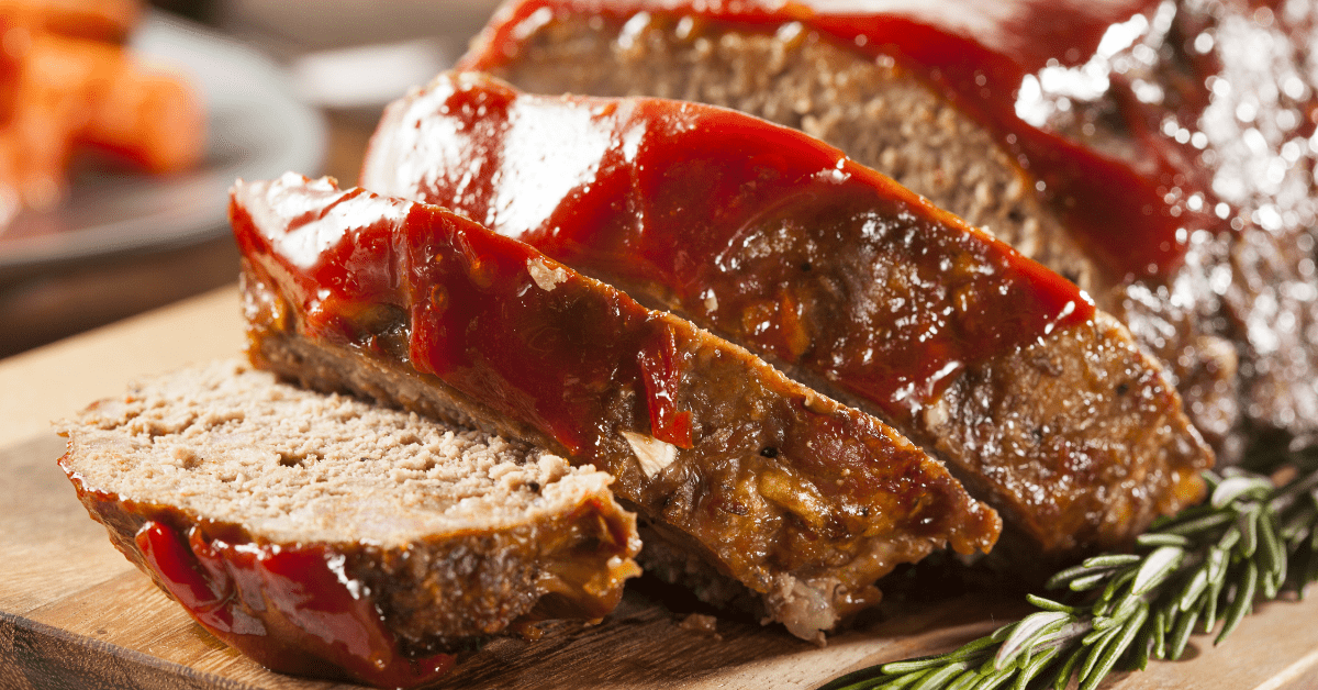 Ground Beef Meatloaf with Ketchup and Spices