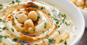 Homemade Hummus with Chickpeas and Herbs