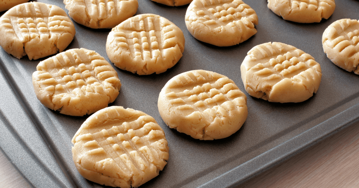 Homemade Peanut Butter Cookies in a Sheet Pan