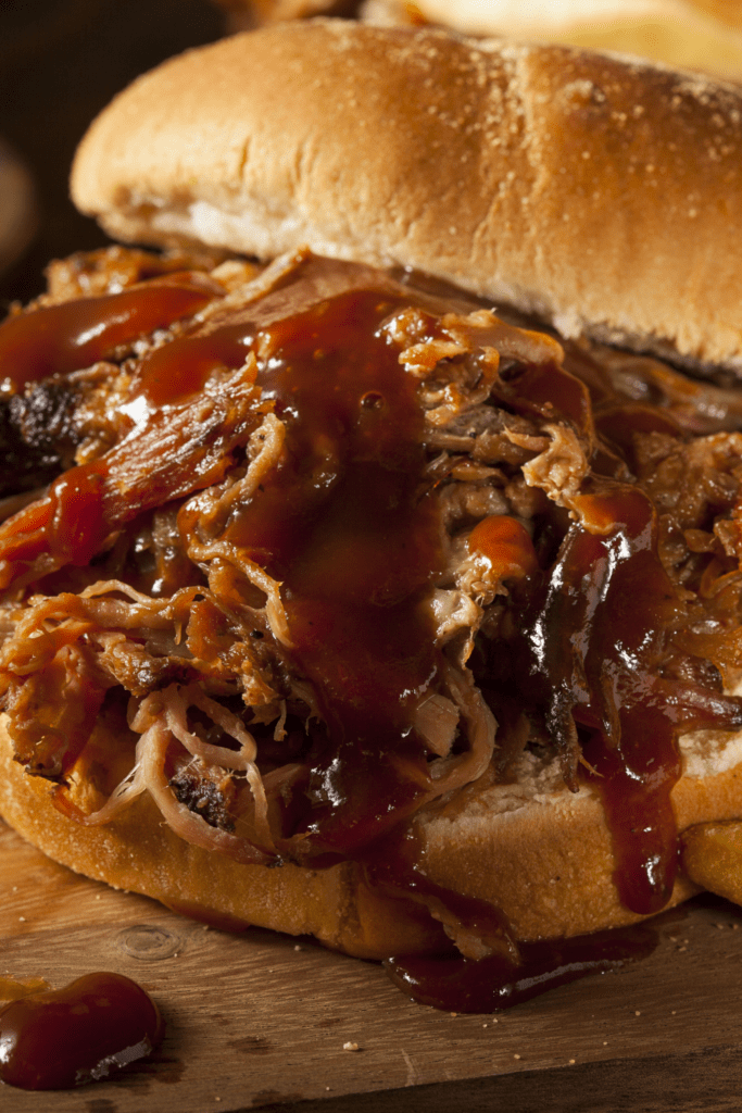 Homemade Pulled Pork Sandwich With Barbecue Sauce