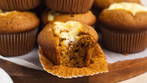 Homemade Pumpkin Cream Cheese Muffins