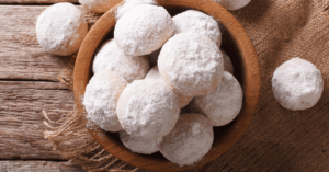 Mexican Wedding Cookies with Powdered Sugar
