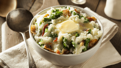 Traditional Irish Mashed Potatoes Colcannon