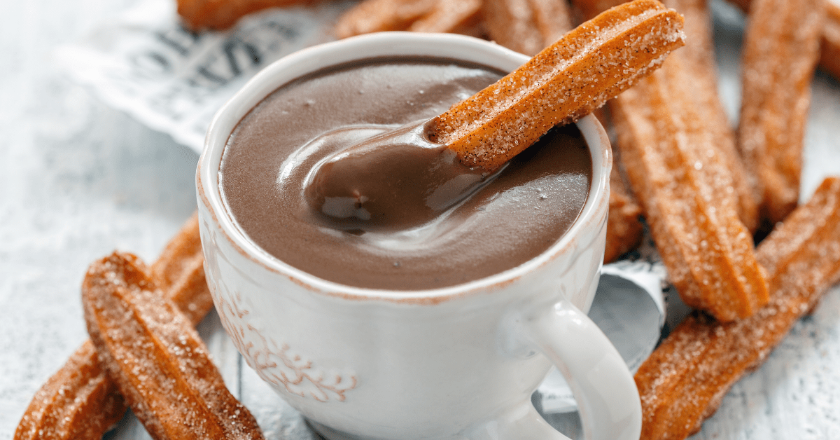 A Cup of Hot Chocolate with Churros