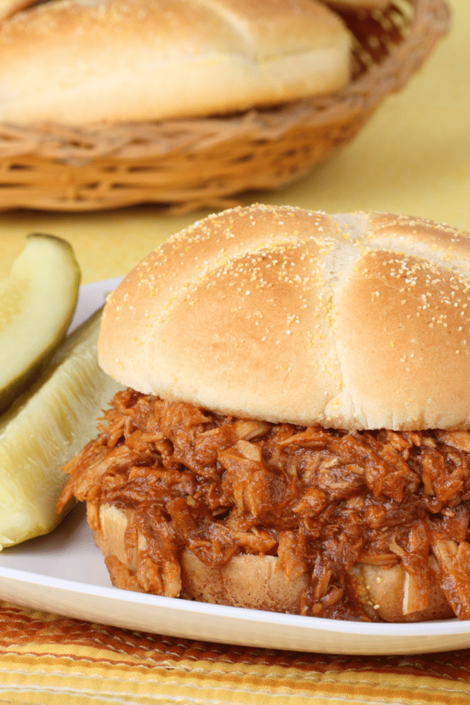 Coca Cola Pulled Pork Sandwich with Pickels