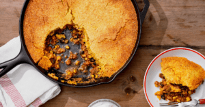 Cowboy Cornbread with Ground Beef and Beans