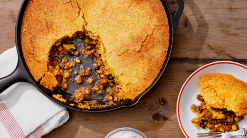 Cowboy Cornbread with Ground Beef and Beans