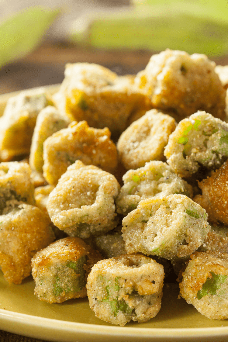 15 Best Cajun Side Dishes Insanely Good   Fried Green Okra 750x1125 