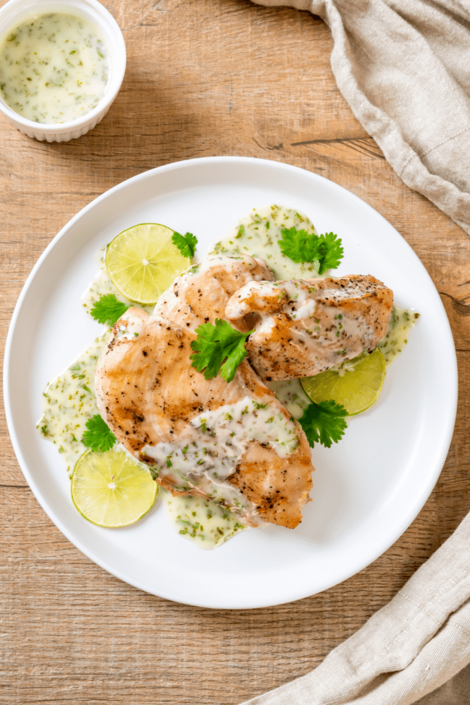 Grilled Chicken Breast with Lemon Lime Sauce