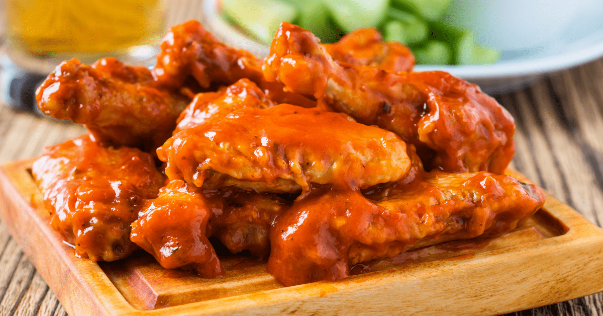Buffalo Chicken Wings with Worcestershire Dip