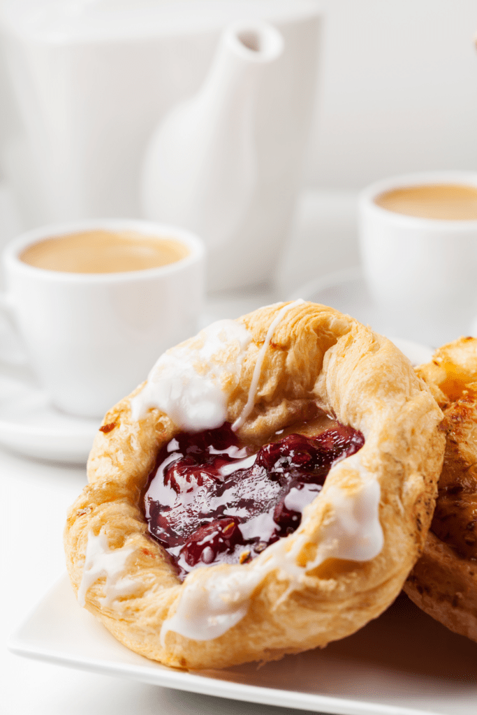 Homemade Danish Pastry with Coffee