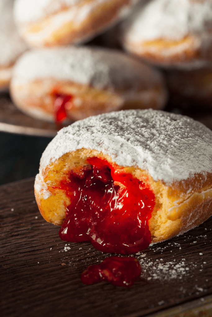 Homemade Jelly Donut with Cherry Filling