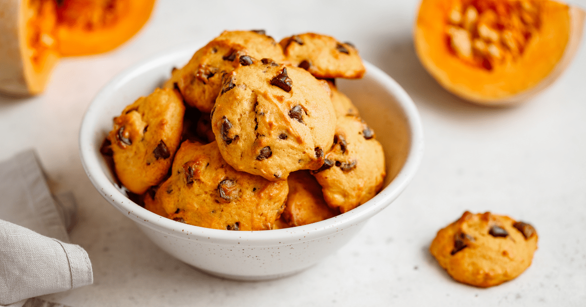 Homemade Pumpkin Cookies with Chocolate Chips