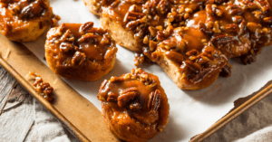Homemade Sticky Buns with Pecan Nuts
