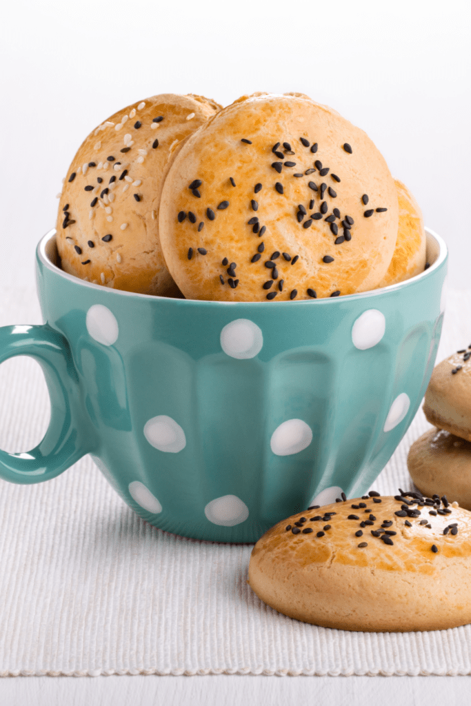 Shortbread Cookies with White and Black Sesame Seeds