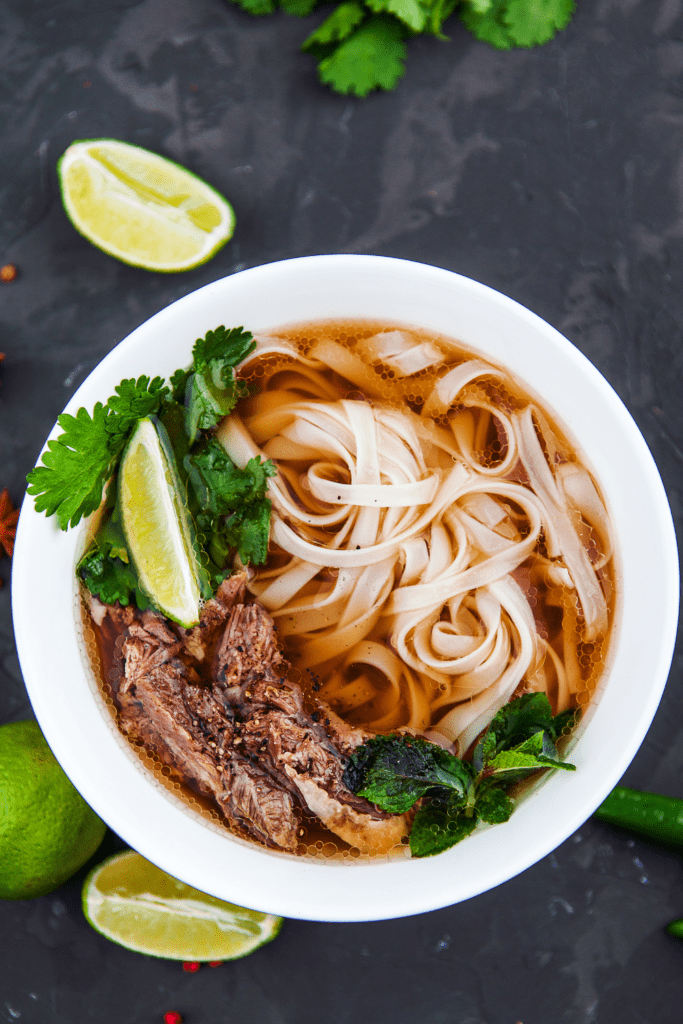 Vietnamese Pho Bo Noodle Soup