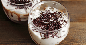 White Chocolate Mousse with Chocolate Sprinkles