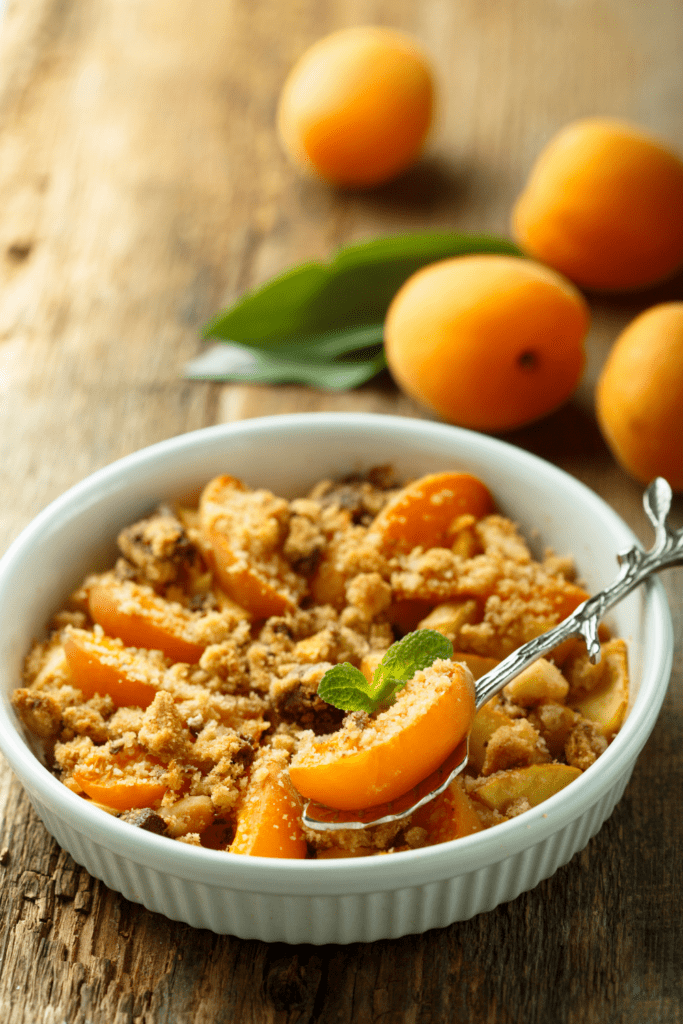 Apricot Crumble with Nuts