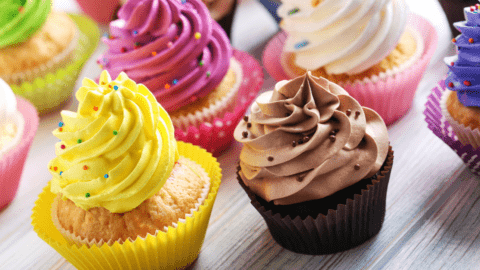 Assorted Cupcakes with Sprinkles