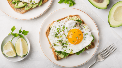 Avocado Toast with Spinach and Fried Egg