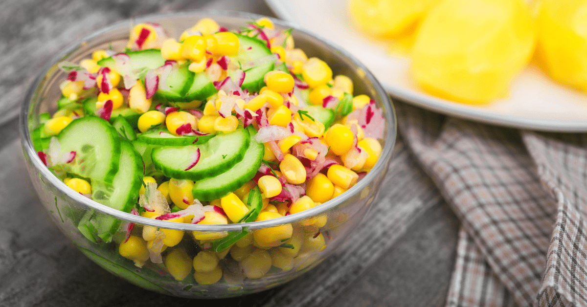 Bowl of Corn Salad with Vegetables