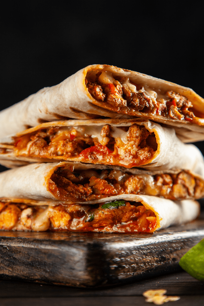 Chicken Quesadillas with Paprika and Cheese