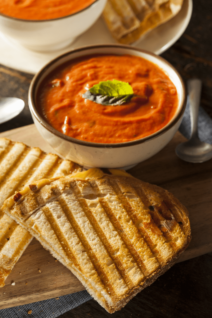 Grilled Cheese Sandwich with Tomato Soup