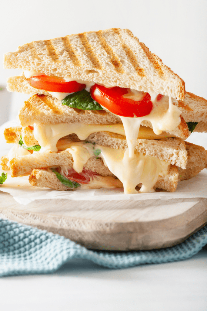 Grilled Cheese Sandwich with Tomatoes