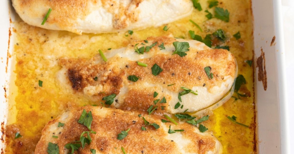 Homemade Moist and Tender Melt In Your Mouth Chicken with Parmesan and Herbs