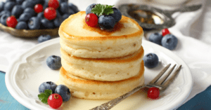 Homemade Scotch Pancakes with Berries