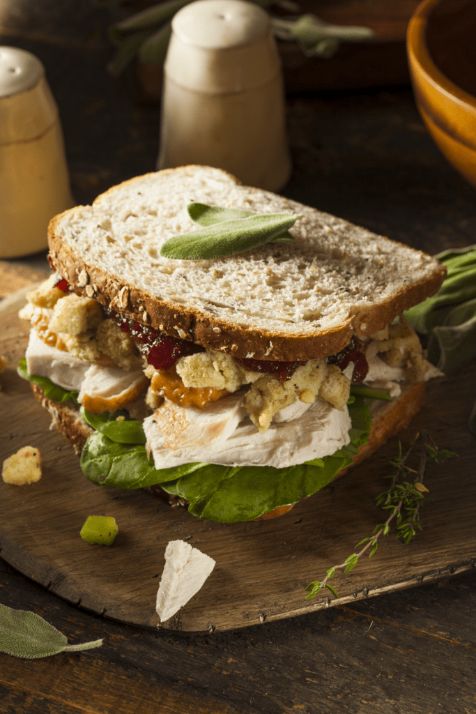 Turkey Leftover Sandwich with Cranberries