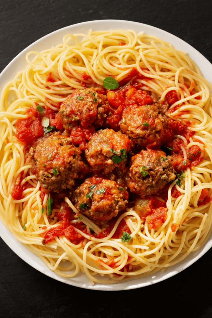 Pasta with Meatballs and Sauce