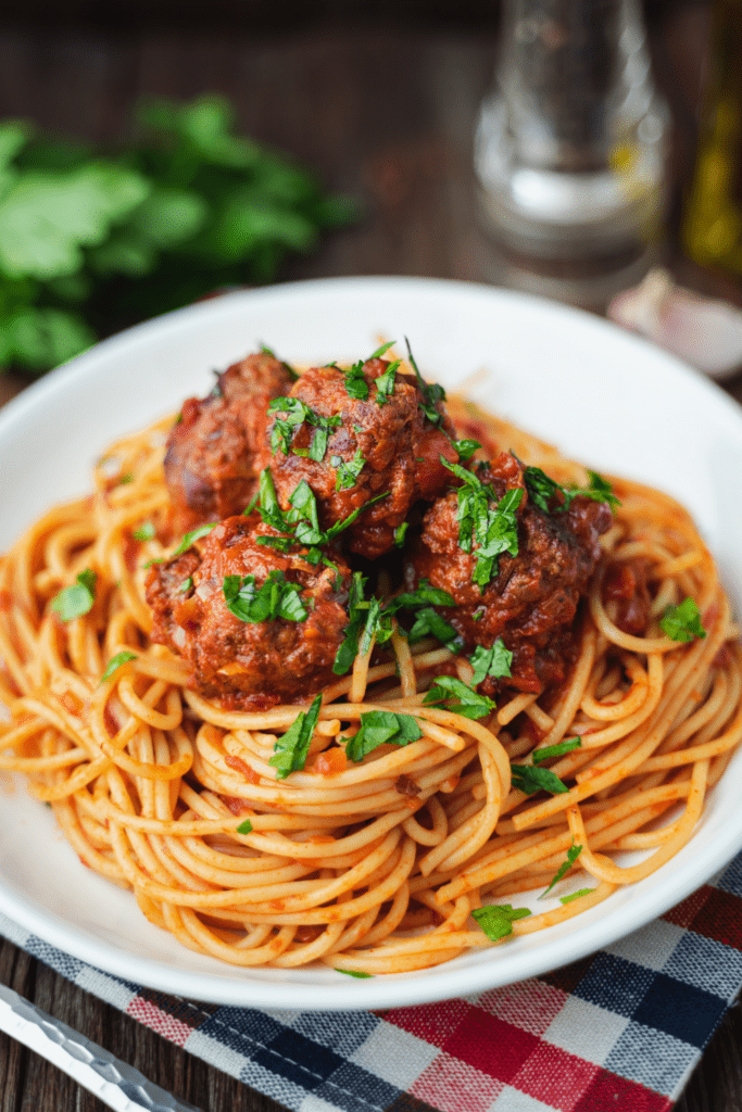 Spaghetti and Meatballs with Tomato Sauce