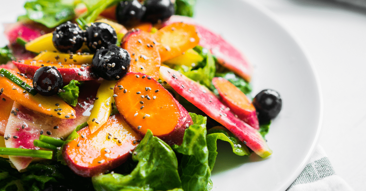 Summer Salad with Vegetables and Berries