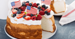 Angel Food Cake with Whipped Cream and Berries