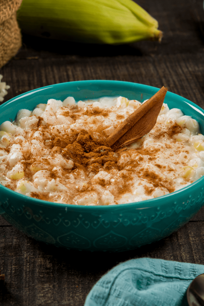 Bowl of Hominy with Cinnamon