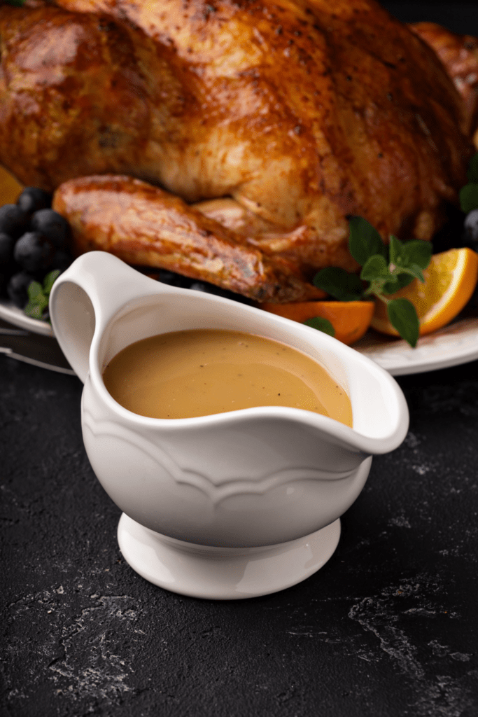 Gravy in a Small Container
