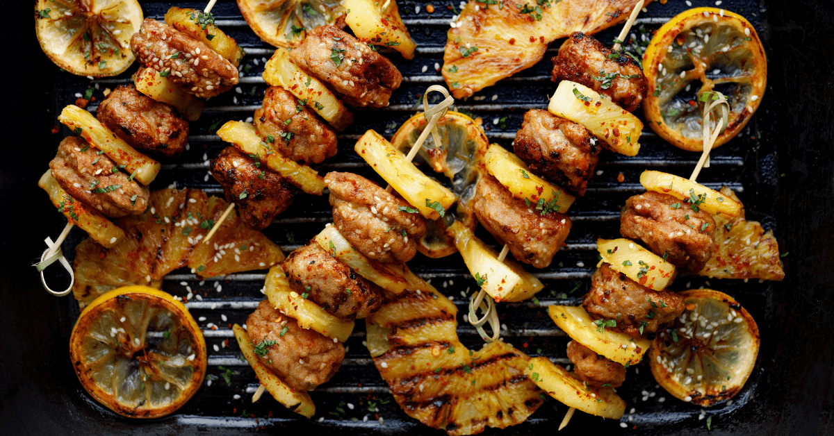 Grilled Kabobs with Pineapple and Chicken