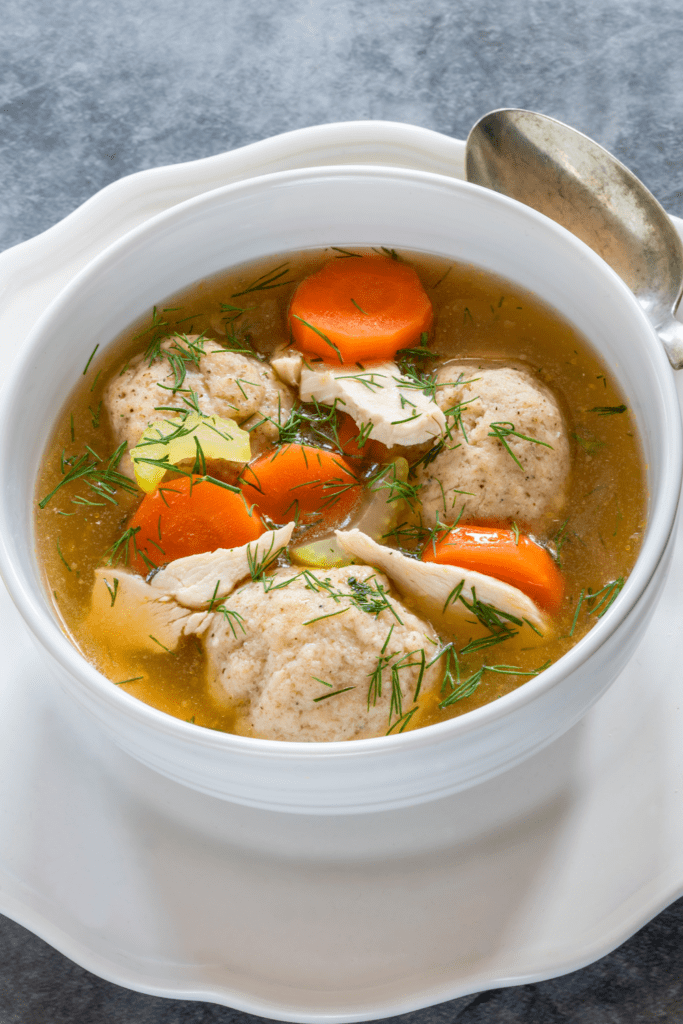 Homemade Chicken and Matzo Ball Soup
