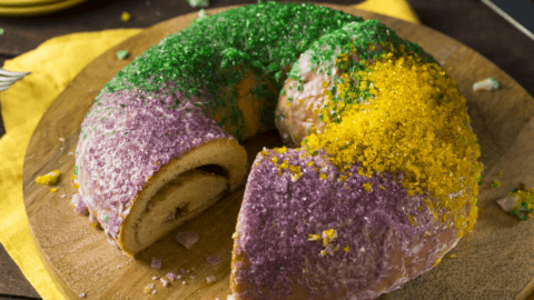 Homemade Mardi Gras King Cake