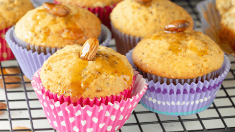 Homemade Pancake Muffins with Chocolate Candies