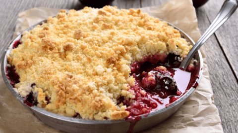 Homemade Plum Crumble