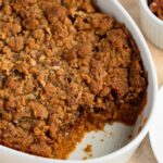 Homemade Tender and Crunchy Sweet Potato Casserole with Pecan Toppings