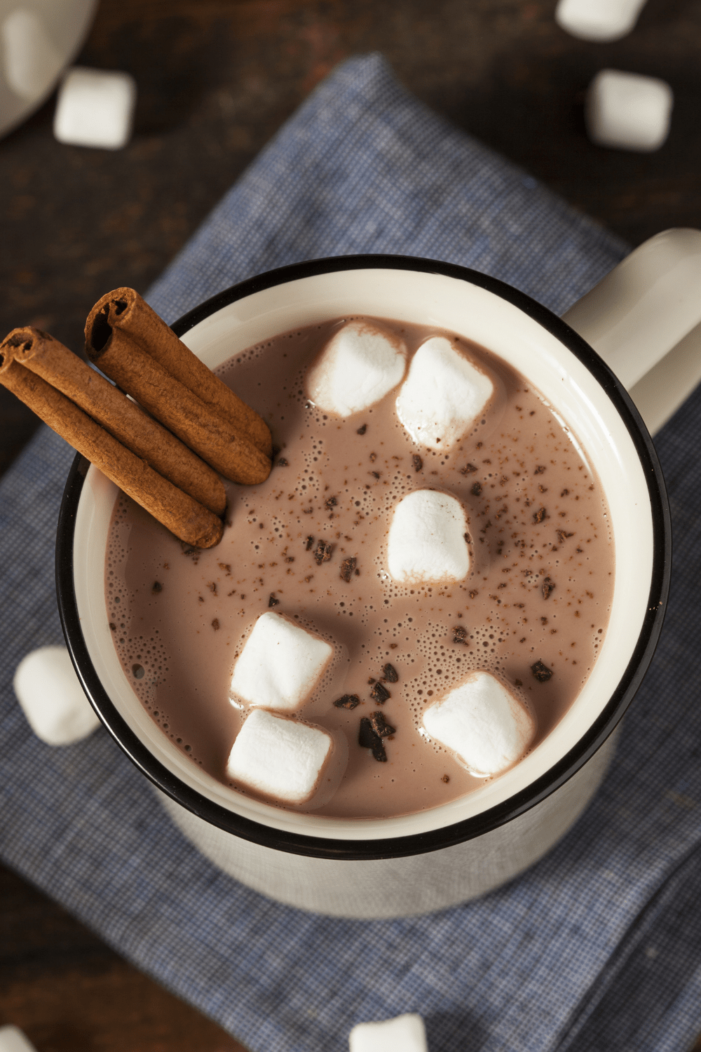 Hot Chocolate with Cinnamon and Marshmallows