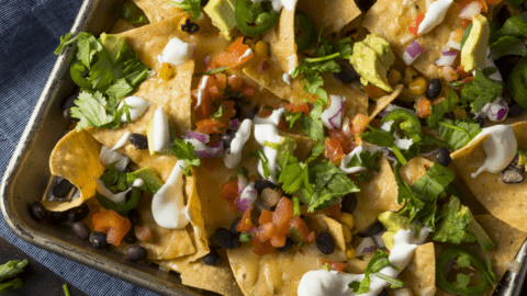 Loaded Nachos in a Sheet Pan for Dinner