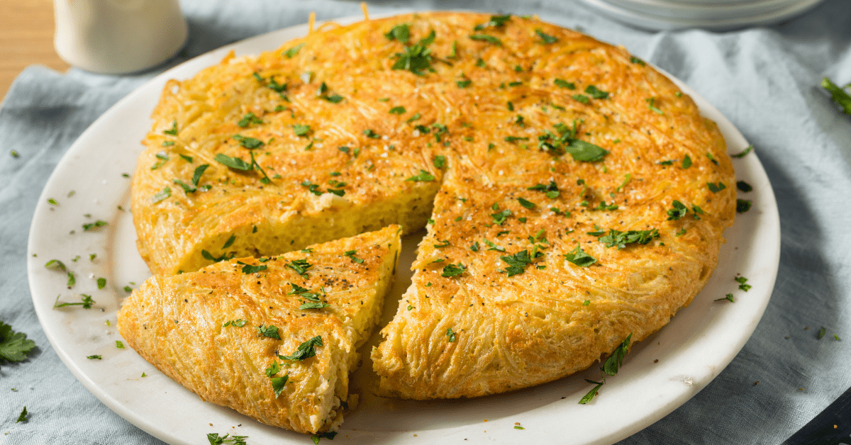 Spaghetti Omelette with Parsley
